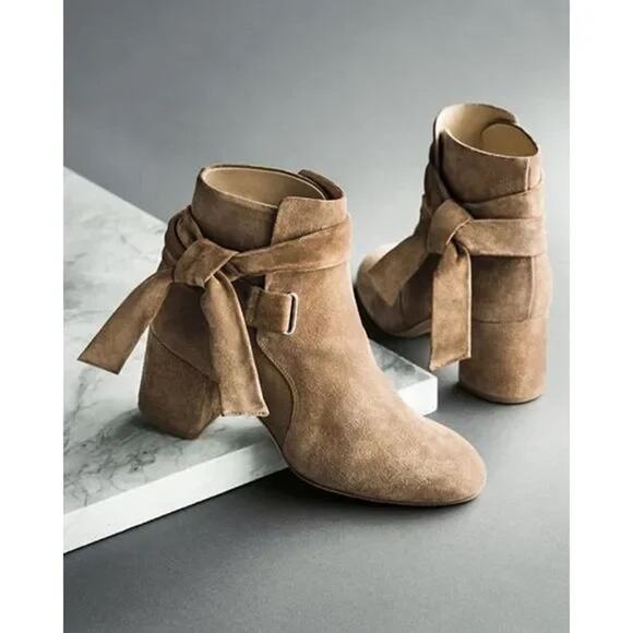Rag & Bone Dalia Ankle-Tie Suede Ankle Boots 38 - Picture 1 of 11